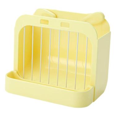 Imagem de MFMEXUL Alimentador de Feno, Comedouro, Gaiola, Acessórios, Recipiente, Dispensador, Comedouro para Coelhos, Chinchilas, Hamsters E Roedores, Amarelo