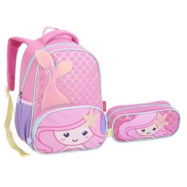 Imagem de Kit Mochila e Estojo de Costas Creche ZOOP-Unissex