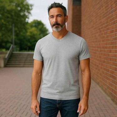 Imagem de Camiseta Basica Malha PV Gola V Trabalho Casual - Fardas Express,  EG