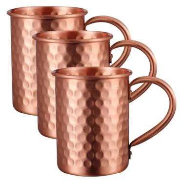 Imagem de Caneca de cobre Moscow Mule 1/2/3/4/6 peças canecas de cerveja cobre durável caneca de café copo de leite puro 、copo de barra de cobre, exterior, casa (grande)
