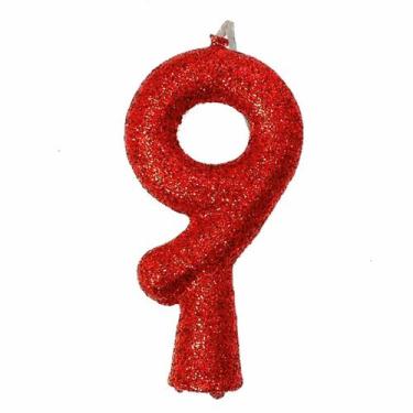 Imagem de Vela de Aniversário Puro Glitter Vermelha - Festcolor, 9