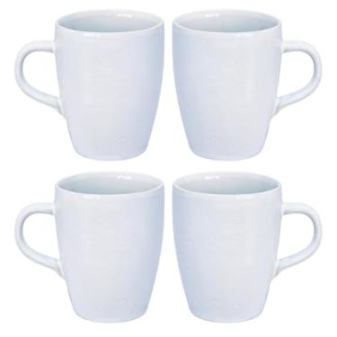 Imagem de Kit de 6 Canecas de Porcelana 230ml – Ideal para Café, Chá, Cantinho do Café, Recepções e Presente (4 Branca)