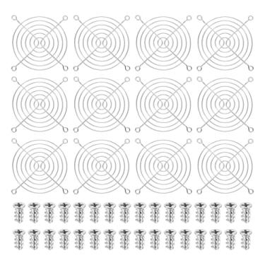 Imagem de PATIKIL Grelha de dedo de 90 mm, 12 peças de capa de proteção de grade de ventilação de metal com parafusos para oficina industrial, computador, geladeiras domésticas, ar condicionado, prata