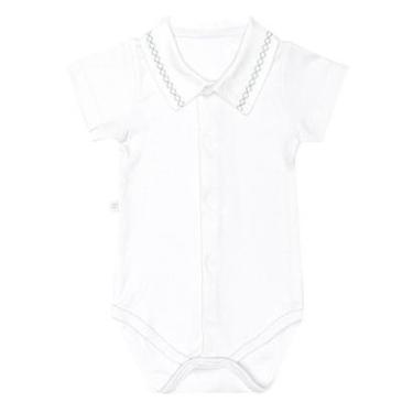 Imagem de Body Bebê Menino Gola Polo Branco Detalhe Verde Fofinho-Masculino