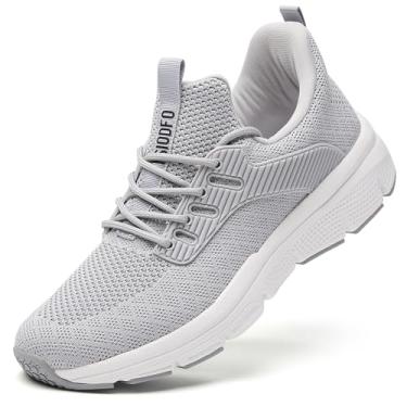 Imagem de TSIODFO Tênis feminino de corrida tênis esportivo para caminhada, Cinza claro 01, 6.5 Wide