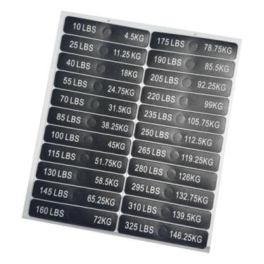 Imagem de IEUDNS Etiquetas para Pilhas de Pesos, Adesivos para Anilhas de Equipamentos de Ginástica, 4.5 Kg a 146.25 Kg