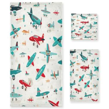 Imagem de xigua Conjunto de toalhas de banheiro com planta de desenho animado absorvente macio 3 peças toalha de banho toalha de mão toalhas decorativas para banheiro, academia, hotel, praia, piscina