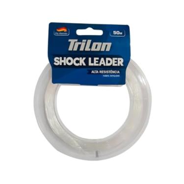 Imagem de Trilon Shock Leader Linha de Pesca 100% Nylon, Transparente, 50 Metros, Alta Resistência à Abrasão (0,30mm)