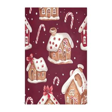 Imagem de xigua Cute Gingerbread Houses Conjunto de 1 panos de prato de cozinha, toalhas de cozinha macias altamente absorventes de secagem rápida para limpeza de pratos e limpeza manual, 71 x 45 cm