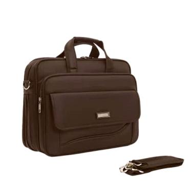 Imagem de Pasta Bolsa de Ombro Social Executiva Luxo Para Notebook (Bolsa Notbook Pasta de Ombro Marrom)