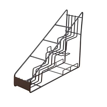 Imagem de Porta-temperos de metal preto para garrafas artísticas de café, cozinha, compartimento de varejo, organizador de armazenamento, garrafa de xarope para lata multifuncional de nível
