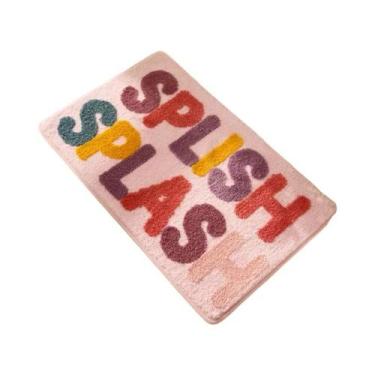 Imagem de Tapete De Banho Infantil De Pelúcia Felpudo Antiderrapante Ultra Macio