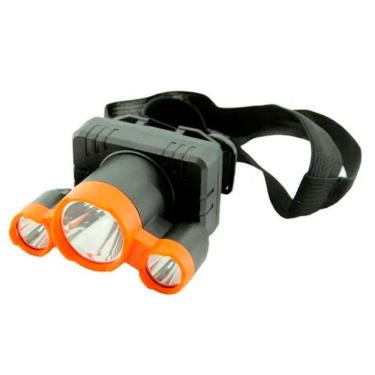 Imagem de Lanterna Cabeça Recarregável 3 Leds Acionamento Por Sensor