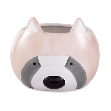 Imagem de Cachepot "Guaxinim" Rose Em Ceramica 13x16 cm M02 - D'Rossi