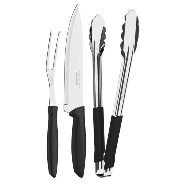 Imagem de Kit Churrasco 3 Peças Plenus Preto - 23498/449 - Tramontina
