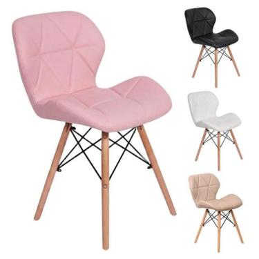 Imagem de Cadeira Office Eiffel Slim com Base Giratória ou Pé Palito de Jantar c