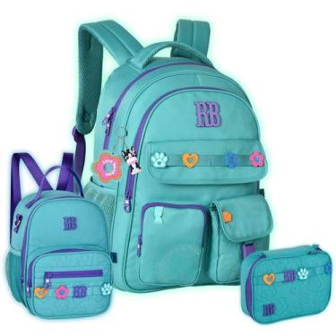 Imagem de Kit Mochila Rebecca Bonbon de Costas Kids Lancheira E Estojo, Verde