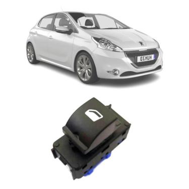 Imagem de Botão Vidro Elétrico Interruptor P/ Peugeot 208 Após 2013