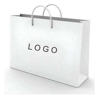 Imagem de Sacola Personalizada Papel Lojas Roupas 38x12x31cm - 200 Un - LRV Pack