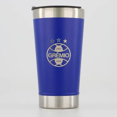 Imagem de Copo Térmico Grêmio Com Abridor 473ml Azul-Unissex