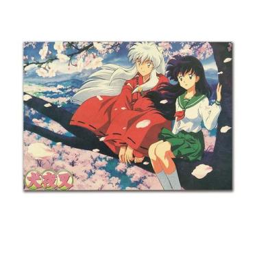 Imagem de Pôster Inuyasha Kagome Vintage Kraft Paper 51,5x36cm - taiyuanketanmao