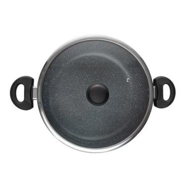 Imagem de Wok de Indução com Tampa de Vidro 28cm Granilite Cinza Wolff
