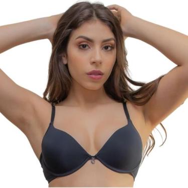 Imagem de Sutiã Premium Basico Alças Finas Confortável Efeito Push Up Levanta Os