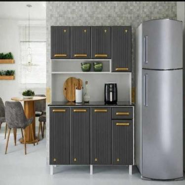 Imagem de Armário de Cozinha de Aço 1,40 cm Diamante Cinza Telasul
