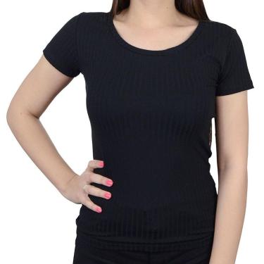 Imagem de Blusa Feminina Lunender Canelado Preto - 00400-Feminino