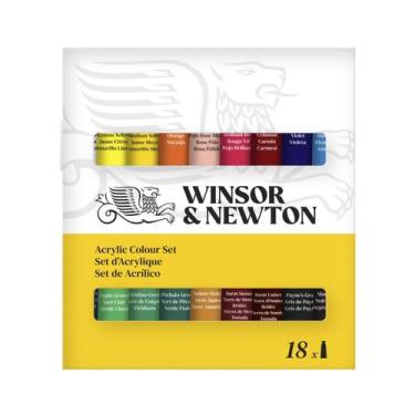 Imagem de Tinta Acrilica Winsor Newton 18 Cores 10 ml Profissional