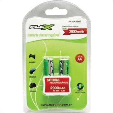 Imagem de Pilha Recarregavel Flexgold Pequena ''Aa'' 2 Pecas 2900Mah Fx-Aa29B2 -