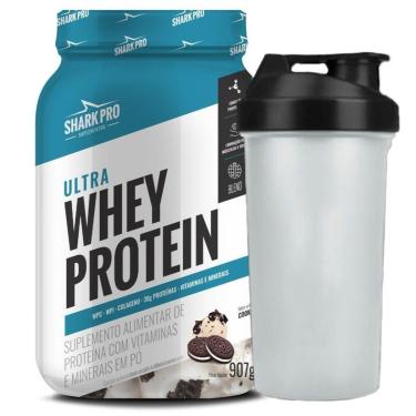 Imagem de Whey Isolado Concentrado Cookies 907g Coqueteleira - Shark-Unissex
