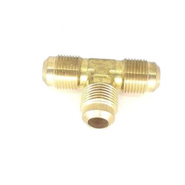 Imagem de Tee Latão Forjado Flange 1/4 Sae Macho Te Tubo Cobre - ALUMEGAS