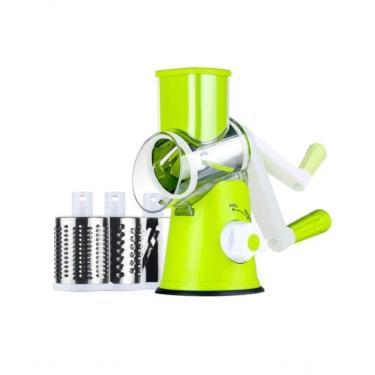 Imagem de Cortador, Ralador Efatiador Manual Multifuncional Com 3 Lâminas Em Inox Para Legumes