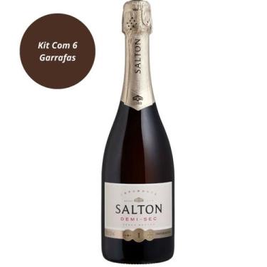 Imagem de Espumante Fino Salton Demi Seco 750ml Kit Com 6 Garrafas