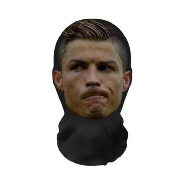 Imagem de Máscara Facial Impressa Em 3D CR7 Messi, Lenço De Cabeça Sem Costura E