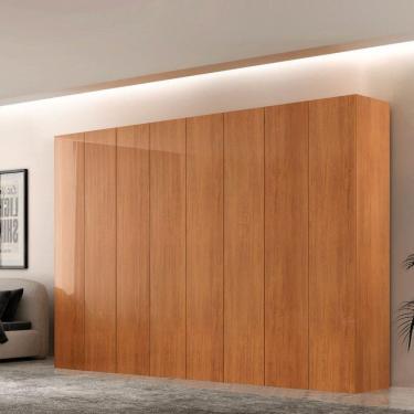 Imagem de Guarda Roupa Casal Alpes Mdf 8 Portas E 4 Gavetas Moderna Naturalle
