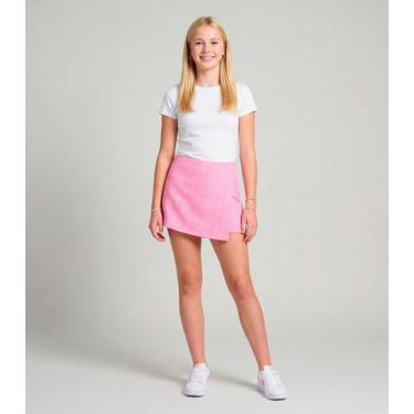 Imagem de Shorts Saia Juvenil Em Tweed Minty Rosa, 16, Rosa