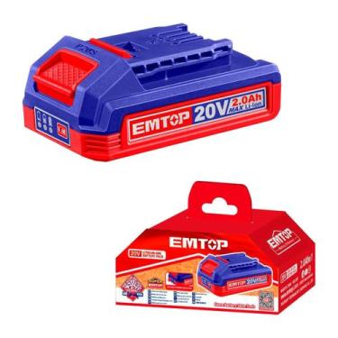 Imagem de Bateria Li-Ion 20v 2.0ah Recarregável Íons De Lítio P20s Top - EMTOP