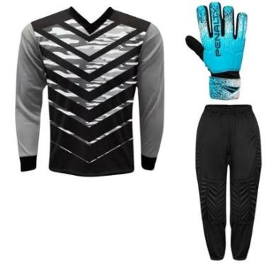 Imagem de Kit Goleiro Camisa ADULTO Roma Kanga + Calça TRB + Luva Penalty-Unissex