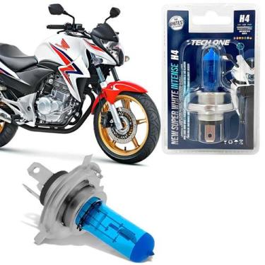 Imagem de Lâmpada Moto H4 Super Branca 8500k 35W 12V Honda CB300 - TechOne