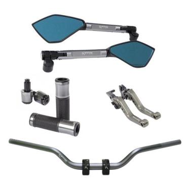 Imagem de Manete Manopla Retrovisor Peso Guidão CG titan fan start cargo freio a