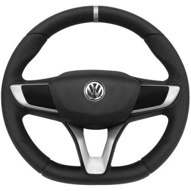 Imagem de Volante Esportivo Saveiro G5 G6 Volkswagen + Cubo Poliparts, Prata