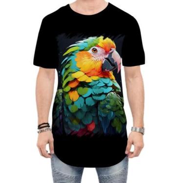 Imagem de Camiseta Longline Papagaio Brasileiro Pássaro 5 - Kasubeck Store®, M