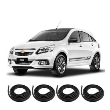 Imagem de Kit Borracha Vedação Das 4 Portas Agile 2009 A 2014 - Sem Marca
