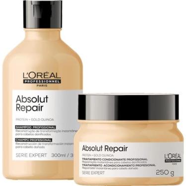 Imagem de Loreal - Absolut Repair Gold - Kit Shampoo 300 Ml + Mascara 250 Ml