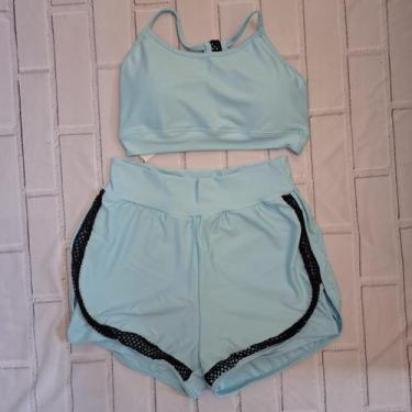 Imagem de Conjunto Academia Feminino Fitness Short duplo e Top c/ bojo - PIJAMAS