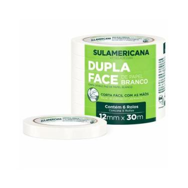 Imagem de Fita Dupla Face De Papel 24mm x 30M Sulamericana Unitária