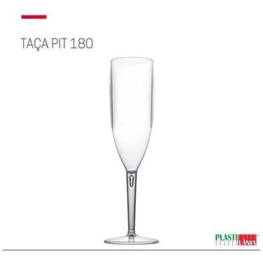 Imagem de Taça De Champagne Acrílico Festa 180ml Transparente 12 Uni - Plastilan