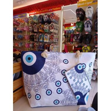 Imagem de Bolsa de praia grande olho grego
